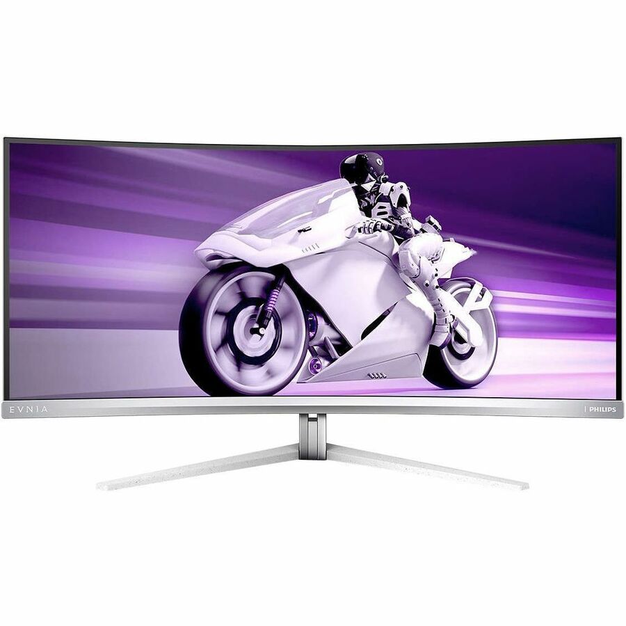 Philips 34M2C8600 34" Class UW-QHD Curved Screen Gaming OLED Monitor - 21:9 - Textured White