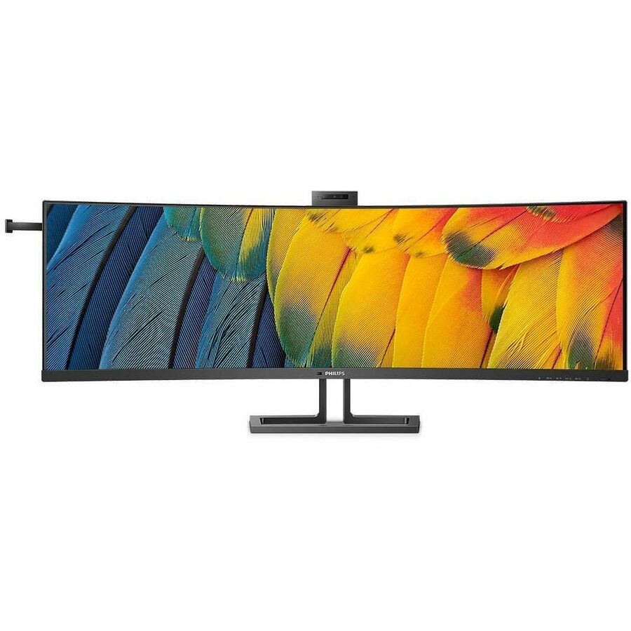 Philips 45B1U6900CH 45" Class Webcam Dual Quad HD (DQHD) Curved Screen LCD Monitor - 32:9 - Textured Black