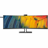 Philips 45B1U6900CH 45" Class Webcam Dual Quad HD (DQHD) Curved Screen LCD Monitor - 32:9 - Textured Black