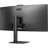 AOC CU34V5CW 34" Class Webcam UW-QHD Curved Screen LED Monitor - 21:9 - Black