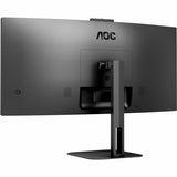 AOC CU34V5CW 34" Class Webcam UW-QHD Curved Screen LED Monitor - 21:9 - Black