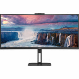 AOC CU34V5CW 34" Class Webcam UW-QHD Curved Screen LED Monitor - 21:9 - Black