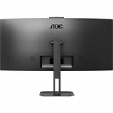 AOC CU34V5CW 34" Class Webcam UW-QHD Curved Screen LED Monitor - 21:9 - Black