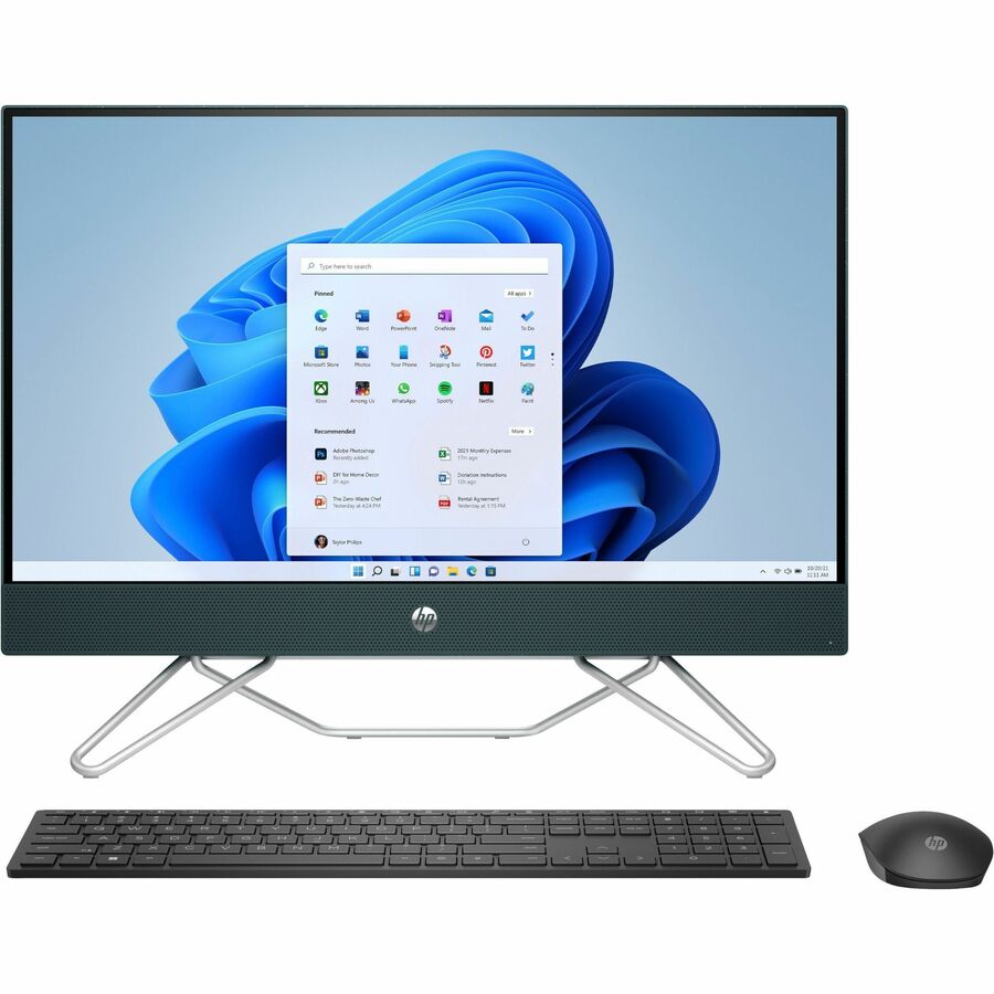 HP 24-cb0000i 24-cb0092ds All-in-One Computer - Intel Pentium Silver J5040 Quad-core (4 Core) 2 GHz - 8 GB RAM DDR4 SDRAM - 256 GB M.2 PCI Express NVMe SSD - 23.8" Full HD 1920 x 1080 Touchscreen Display - Desktop - Starry Forest - Refurbished