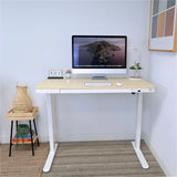 Mount-It! Compact Height Adjustable Sit-Stand Desk with Drawer