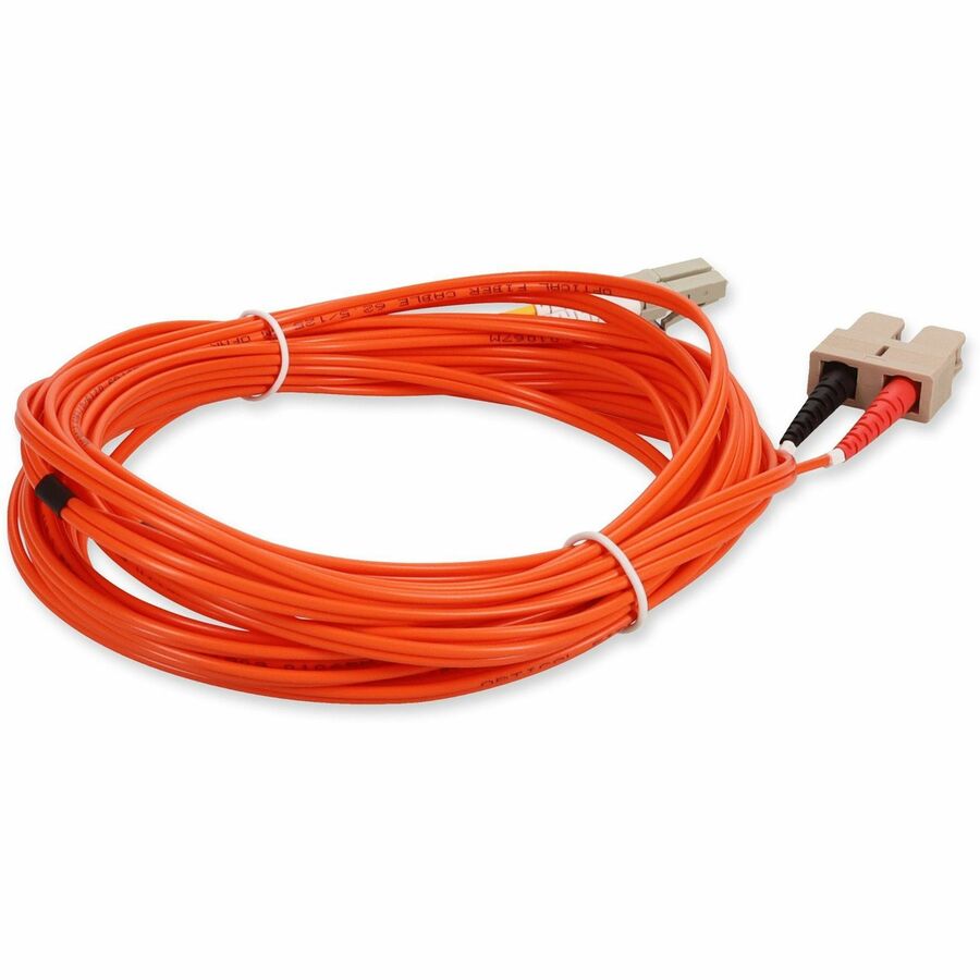 AddOn 0.5m LC (Male) to SC (Male) Orange OM1 Duplex Fiber OFNR (Riser-Rated) Patch Cable