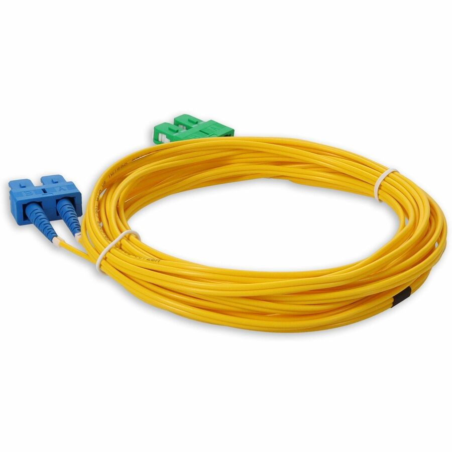 AddOn 10m ASC (Male) to SC (Male) Yellow OS2 Duplex Fiber OFNR (Riser-Rated) Patch Cable