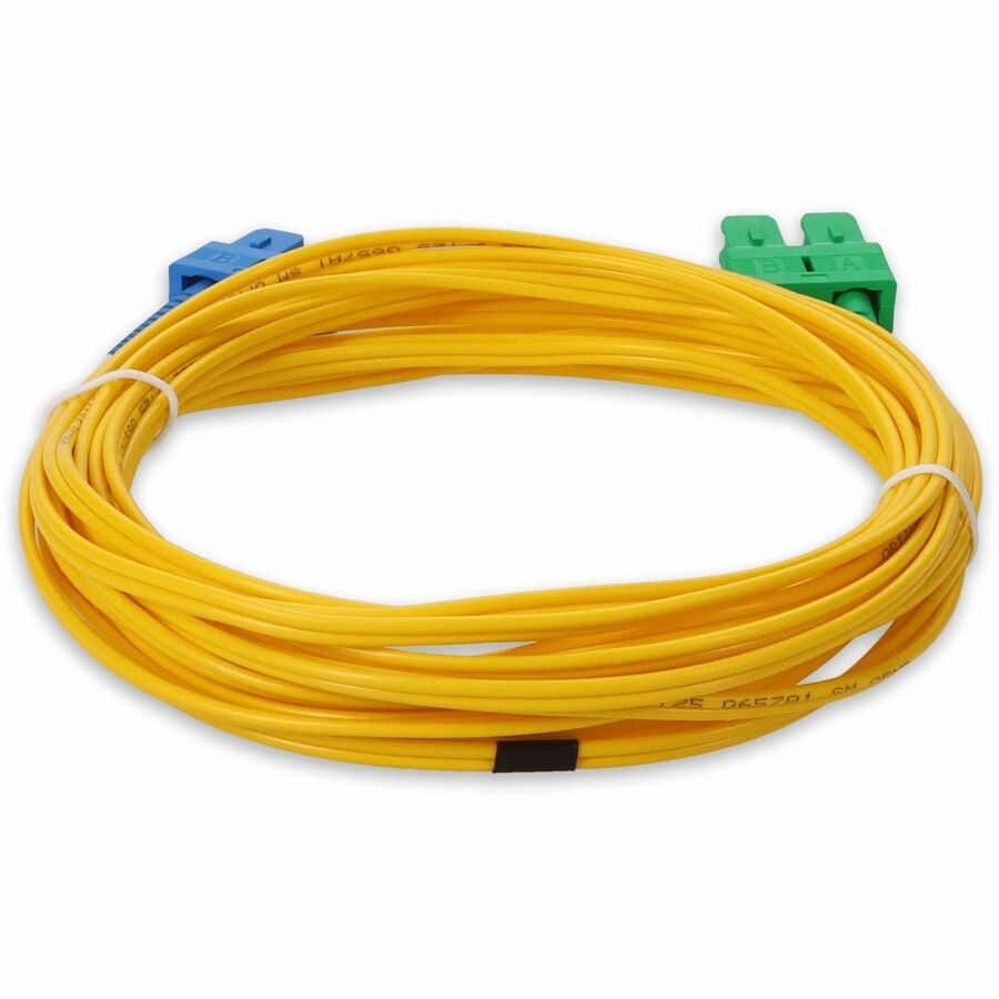 AddOn 10m ASC (Male) to SC (Male) Yellow OS2 Duplex Fiber OFNR (Riser-Rated) Patch Cable