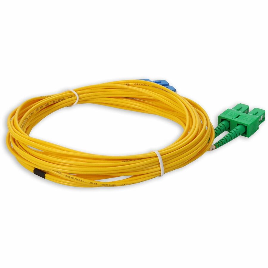 AddOn 10m ASC (Male) to SC (Male) Yellow OS2 Duplex Fiber OFNR (Riser-Rated) Patch Cable