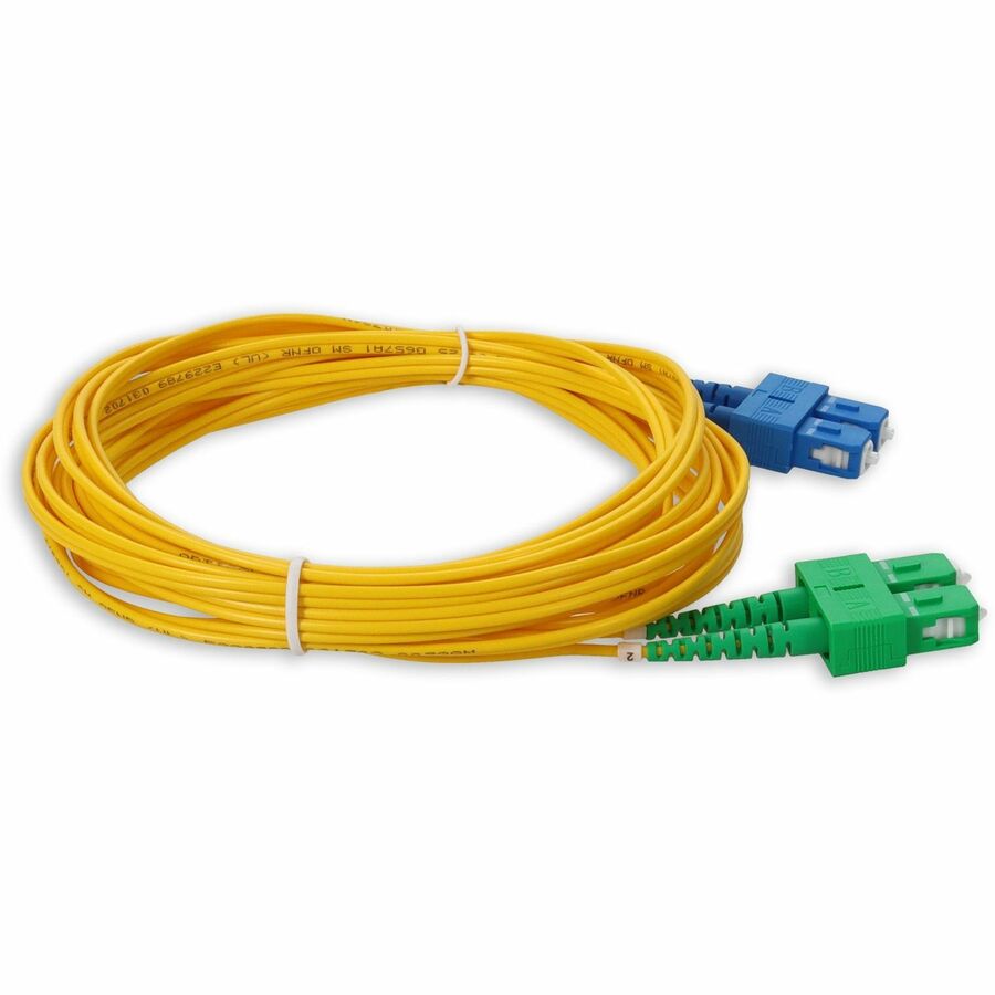 AddOn 10m ASC (Male) to SC (Male) Yellow OS2 Duplex Fiber OFNR (Riser-Rated) Patch Cable