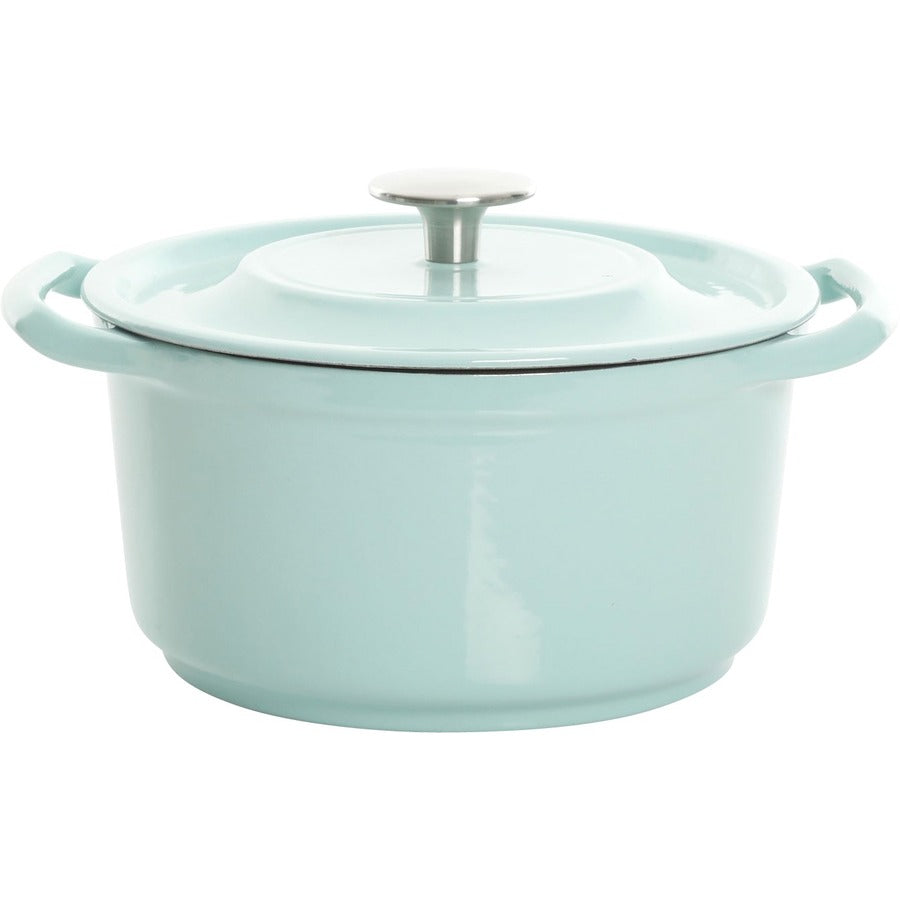 Gibson Oak Park 3 Quart Casserole with Lid and Glass Steamer Insert, Sky Blue