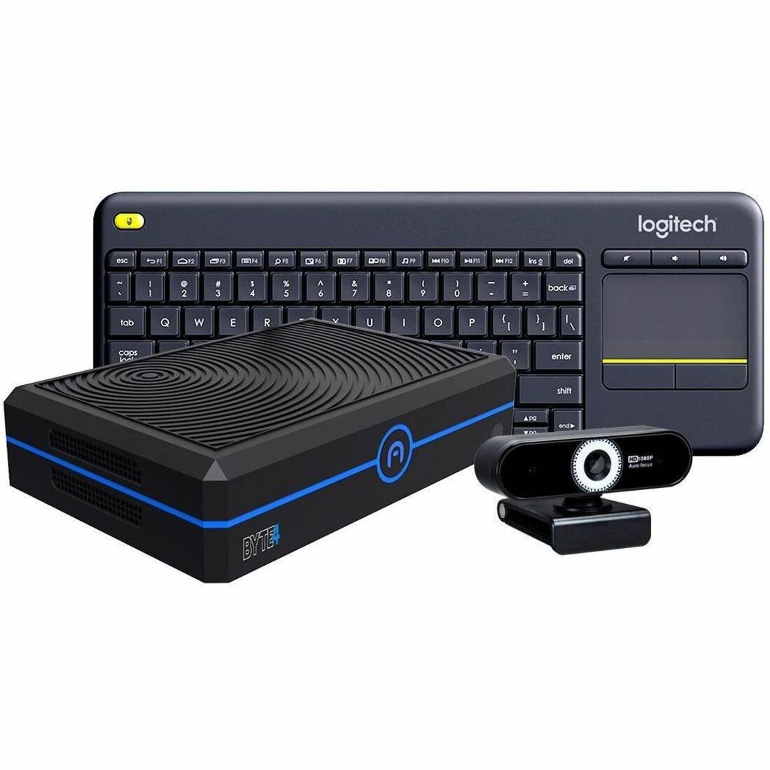 Azulle Byte4 Pro Jasper Lake Series Mini PC with Keyboard and Camera