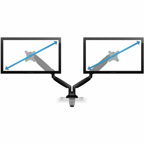 Mount-It! Mounting Arm for Monitor, Flat Panel Display - Black - Landscape/Portrait