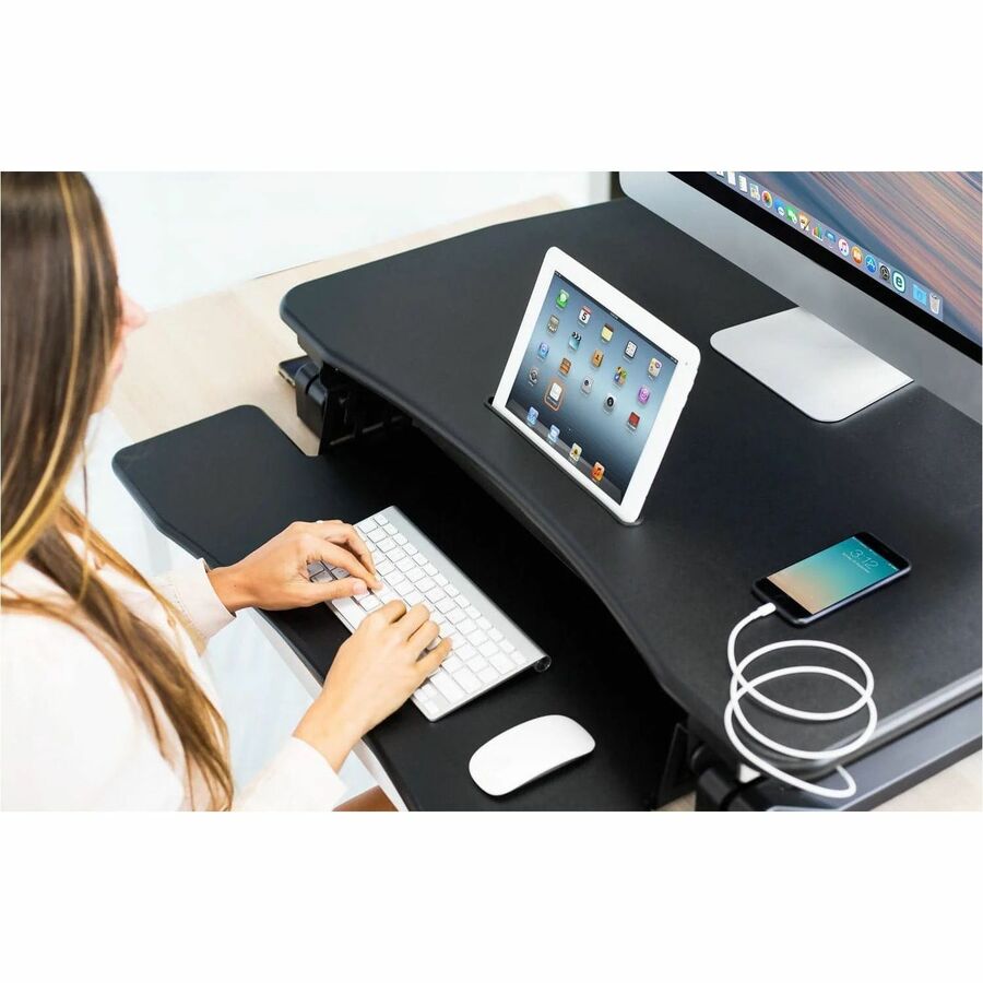 Mount-It! Electric Desk Converter with Built In USB Port