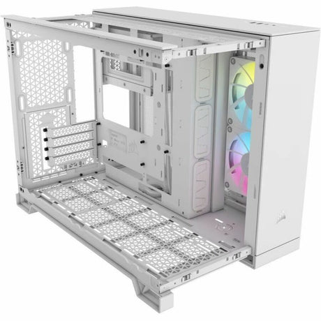 Corsair iCUE LINK 2500X RGB Micro ATX Dual Chamber PC Case - White