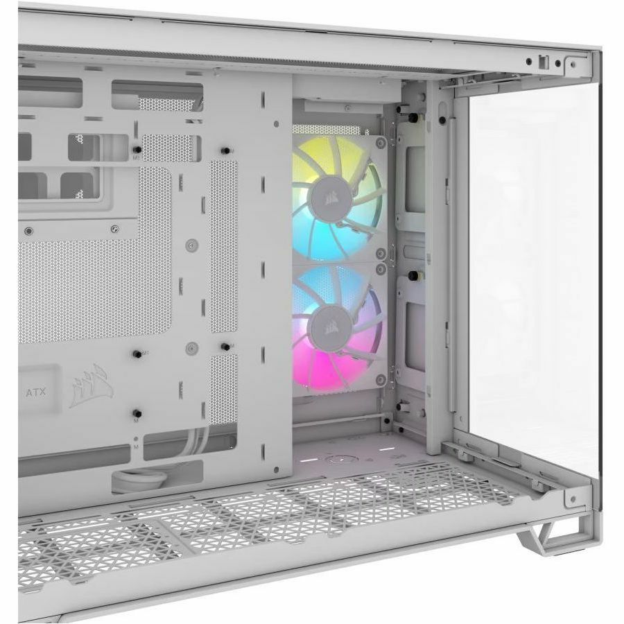 Corsair iCUE LINK 2500X RGB Micro ATX Dual Chamber PC Case - White