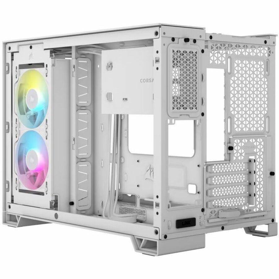 Corsair iCUE LINK 2500X RGB Micro ATX Dual Chamber PC Case - White