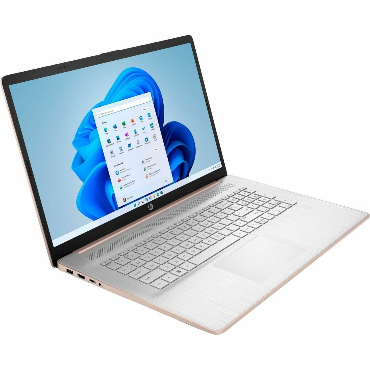 HP 17-c0000 17-cn0445nr 17.3" Notebook - HD+ - Intel Celeron N4120 - 4 GB - 256 GB SSD - Pale Gold Rose, Natural Silver