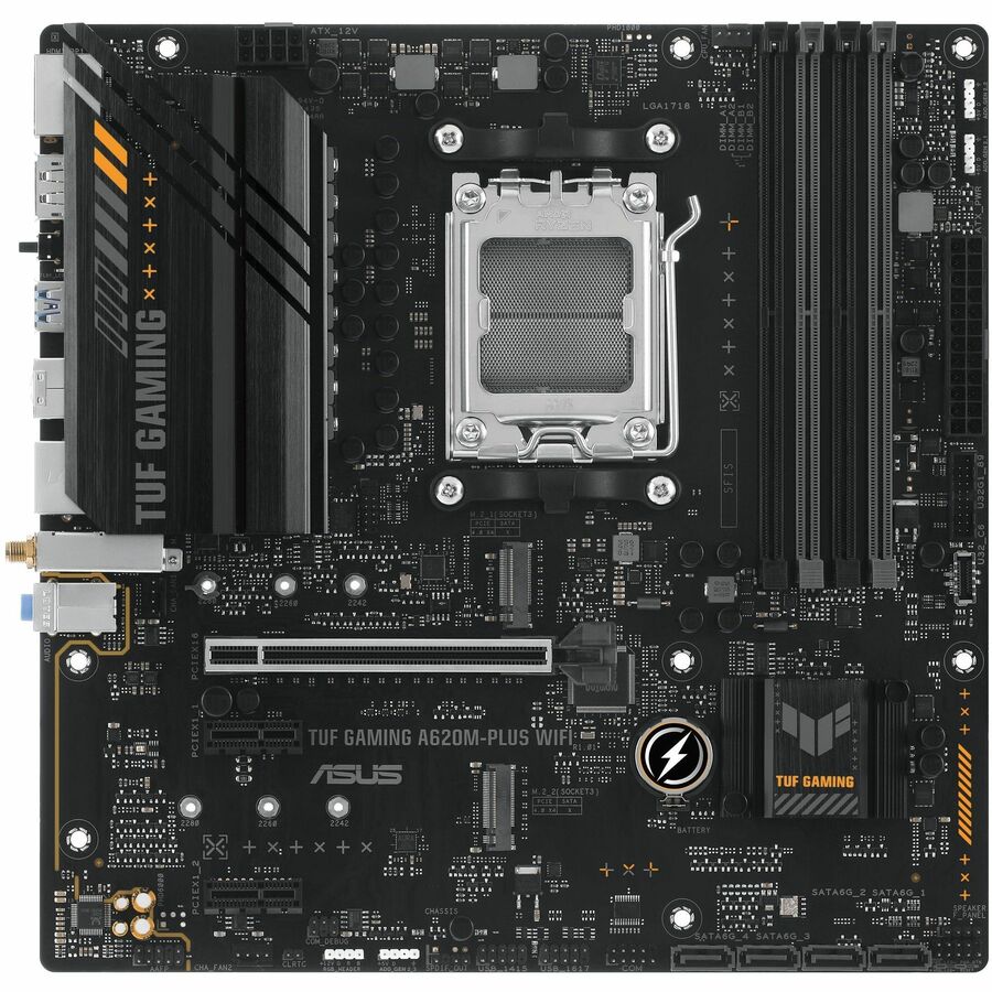 TUF A620M-PLUS WIFI Gaming Desktop Motherboard - AMD A620 Chipset - Socket AM5 - Micro ATX