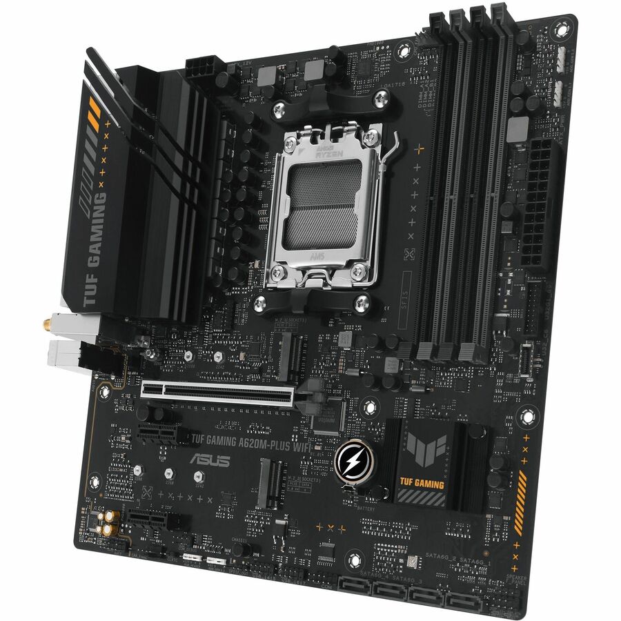 TUF A620M-PLUS WIFI Gaming Desktop Motherboard - AMD A620 Chipset - Socket AM5 - Micro ATX