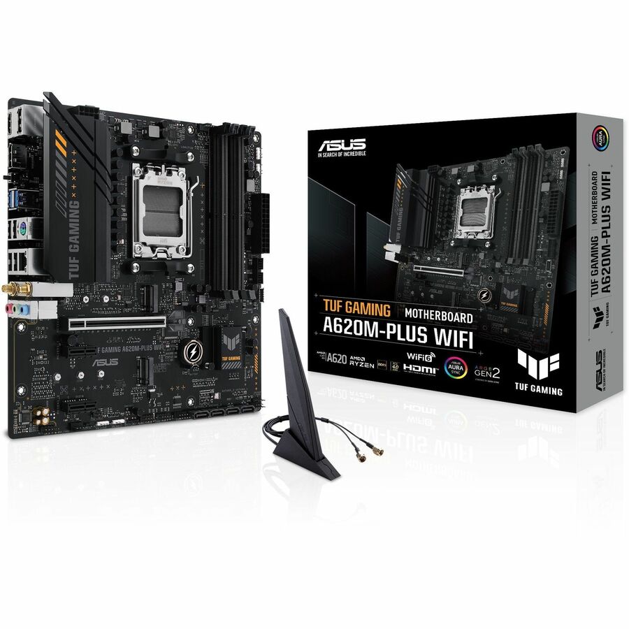 TUF A620M-PLUS WIFI Gaming Desktop Motherboard - AMD A620 Chipset - Socket AM5 - Micro ATX