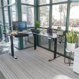 Mount-It! Large Height Adjustable Corner Sit-Stand Desk