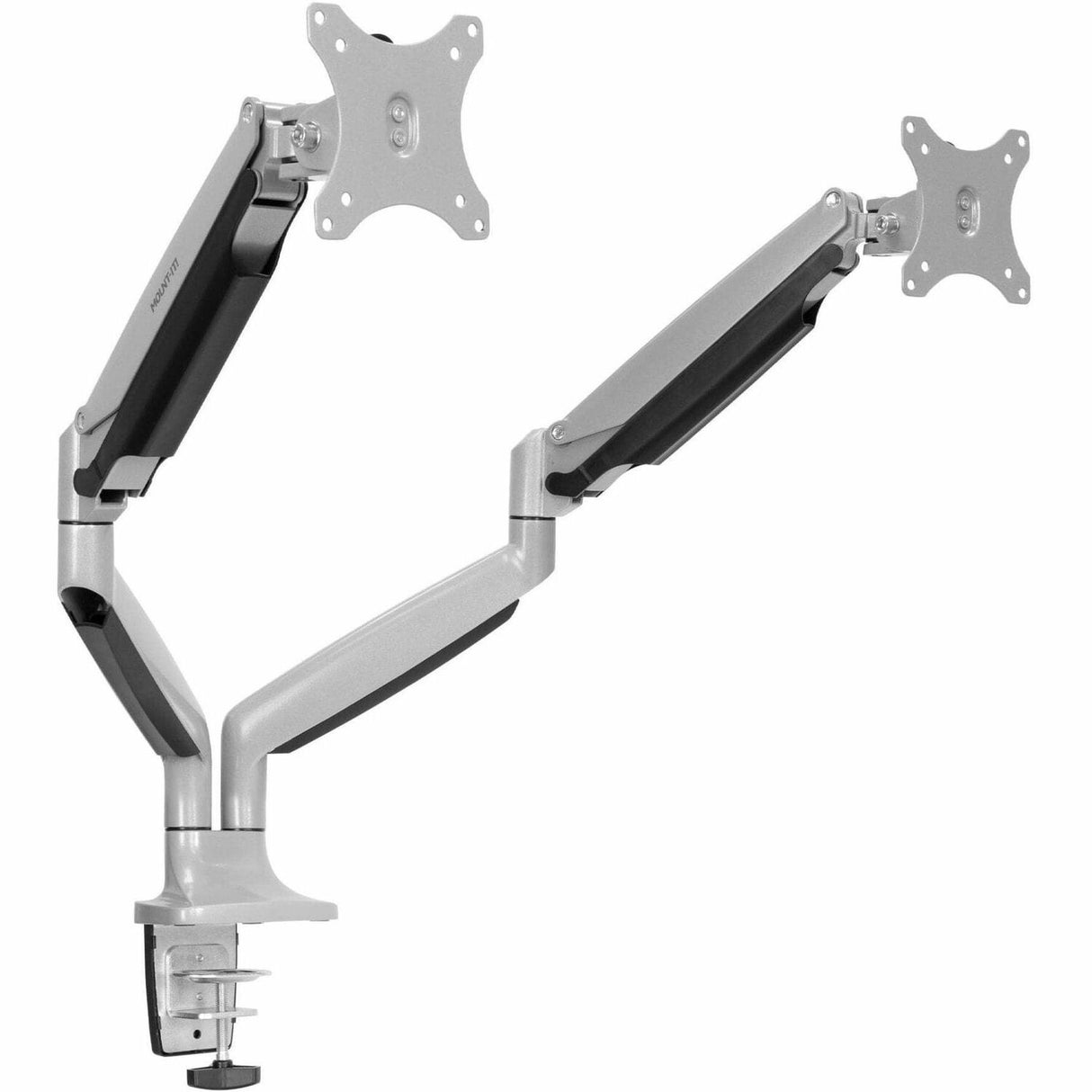 Mount-It! Mounting Arm for Monitor, Display, Flat Panel Display - Silver - Landscape/Portrait