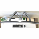 Mount-It! Mounting Arm for Monitor, Display, Flat Panel Display - Silver - Landscape/Portrait