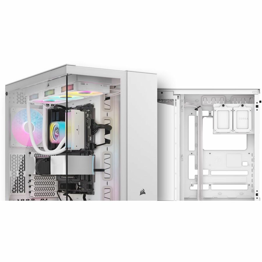 Corsair iCUE LINK 6500X RGB Mid-Tower ATX Dual Chamber PC Case - White