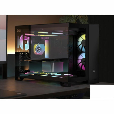 Corsair iCUE LINK 2500X RGB Micro ATX Dual Chamber PC Case - Black