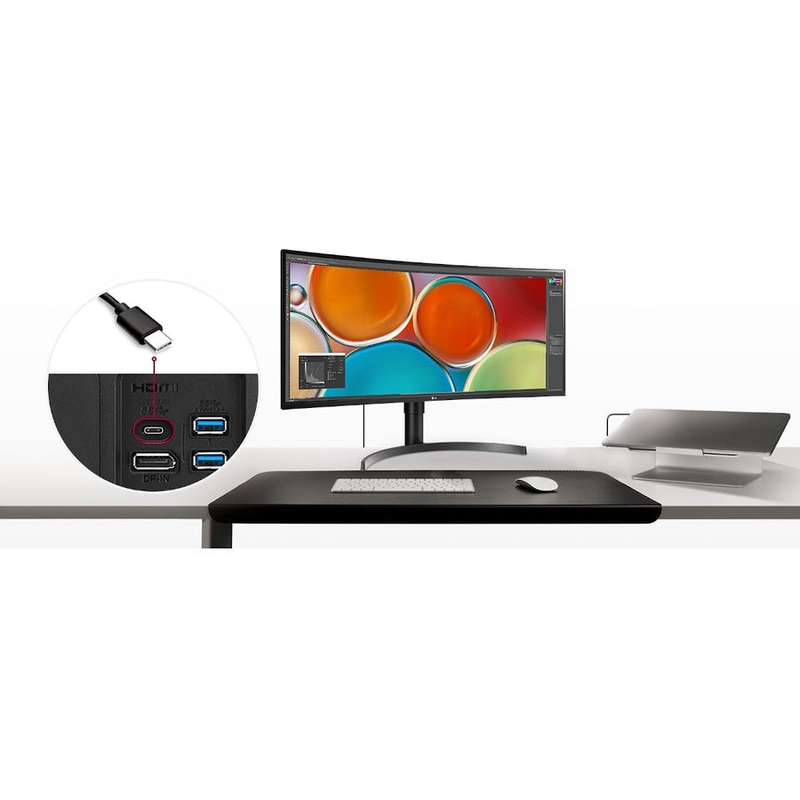 LG Ultrawide 35BN75C-B 35" Class UW-QHD Curved Screen LCD Monitor - 21:9 - Textured Black