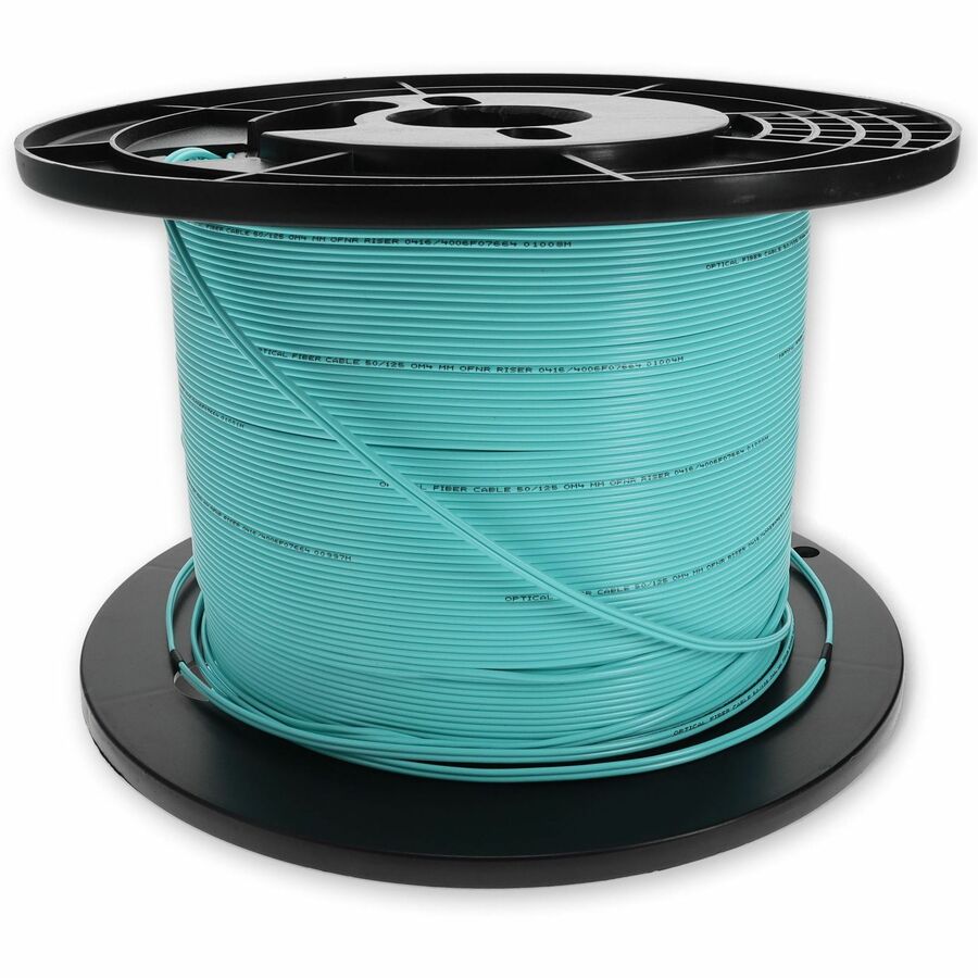 AddOn 180m LC (Male) to LC (Male) Aqua OM3 Duplex Fiber OFNR (Riser-Rated) Patch Cable