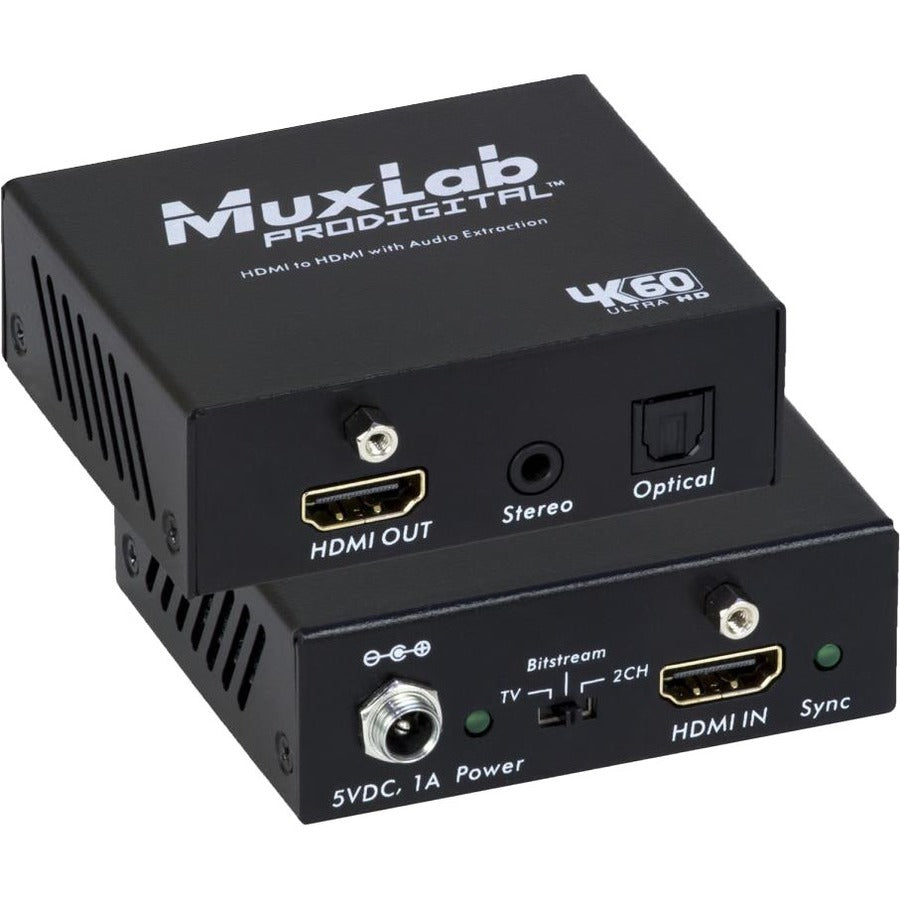 MuxLab HDMI to HDMI with Audio Extraction, 4K/60