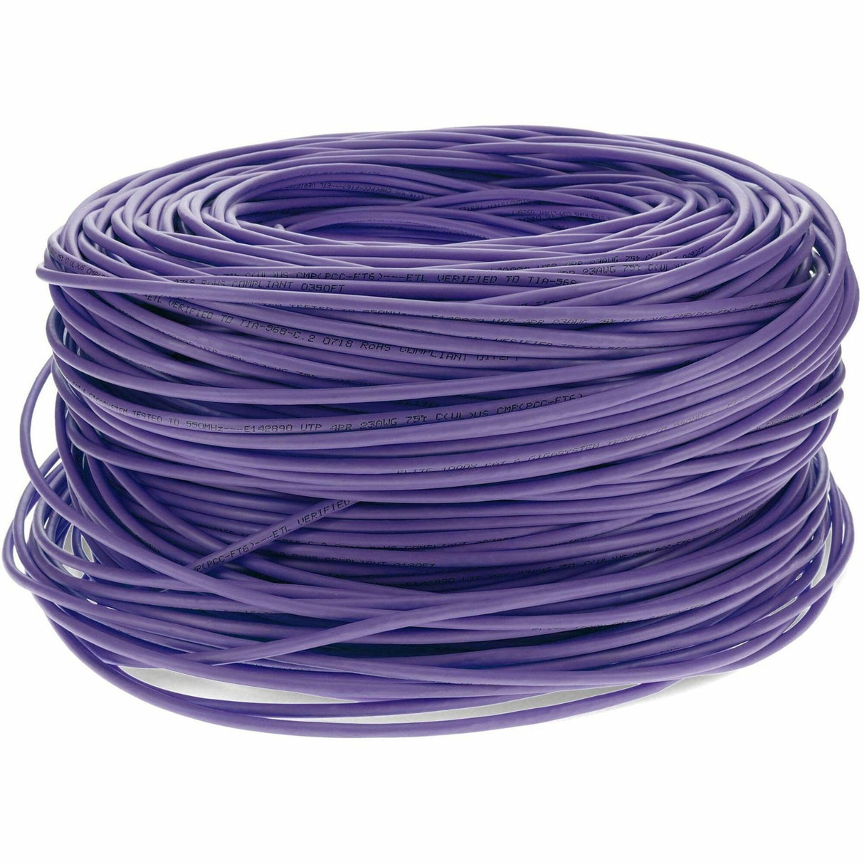 AddOn 1000ft Non-Terminated Purple Cat6 STP PVC Copper Patch Cable