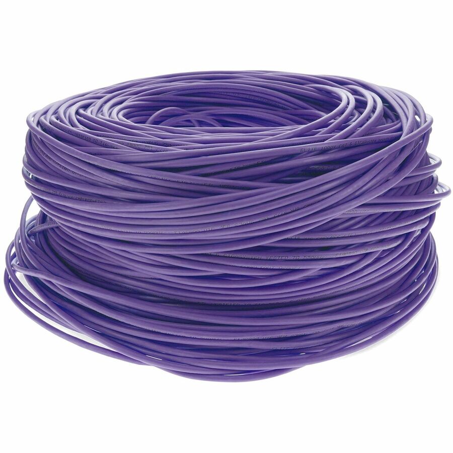 AddOn 1000ft Non-Terminated Purple Cat6 STP PVC Copper Patch Cable