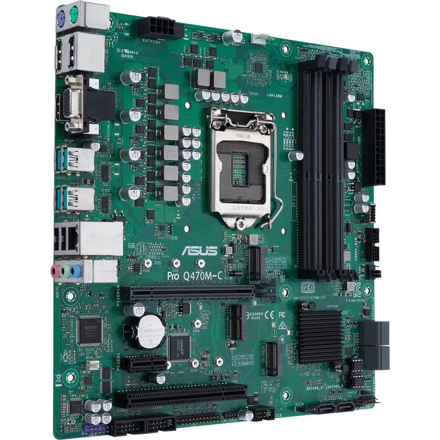 Asus Q470M-C/CSM Desktop Motherboard - Intel Q470 Chipset - Socket LGA-1200 - Intel Optane Memory Ready - Micro ATX