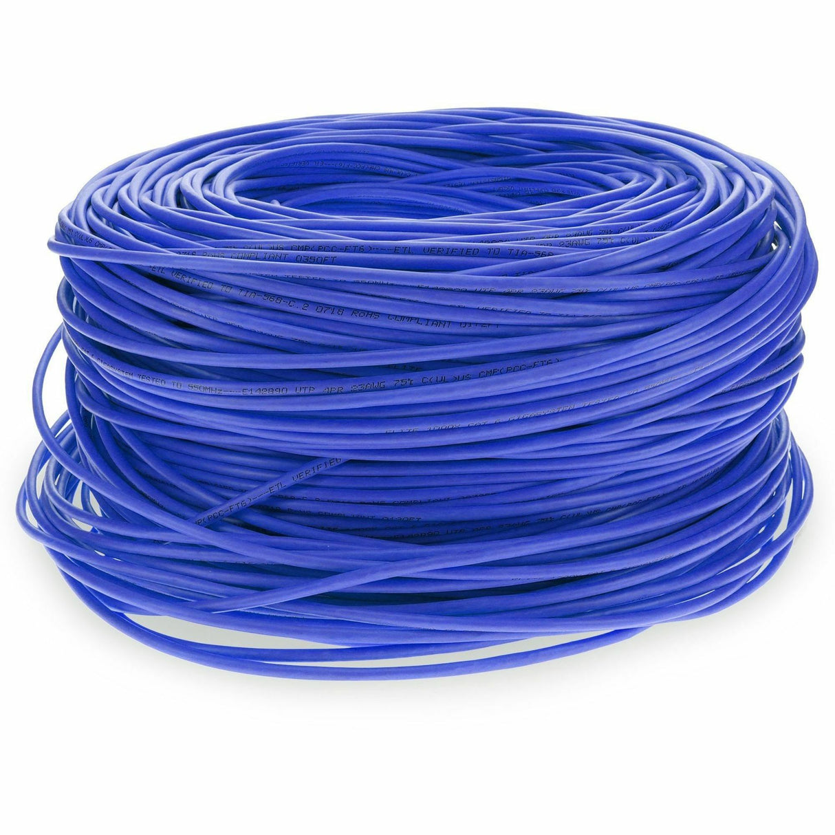 AddOn 1000ft Non-Terminated Blue Cat6 STP Plenum Rated Copper Patch Cable