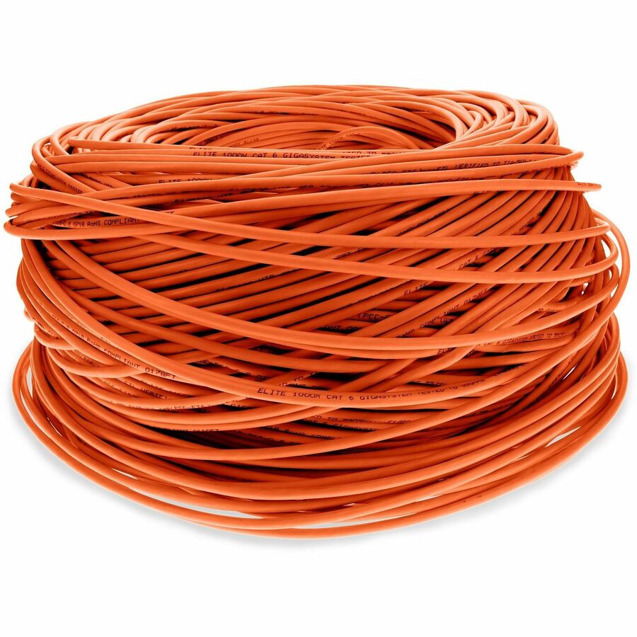 AddOn 1000ft Non-Terminated Orange Cat6 STP PVC Copper Patch Cable