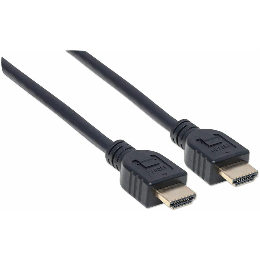 Manhattan In-wall CL3 High Speed HDMI Male to Male Cable with Ethernet, Black, 3 ft