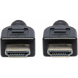 Manhattan In-wall CL3 High Speed HDMI Male to Male Cable with Ethernet, Black, 3 ft