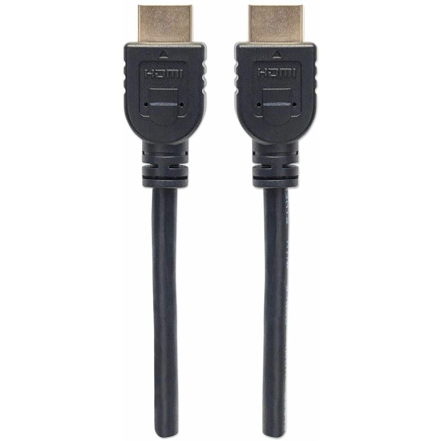 Manhattan In-wall CL3 High Speed HDMI Male to Male Cable with Ethernet, Black, 3 ft