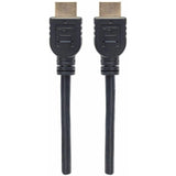 Manhattan In-wall CL3 High Speed HDMI Male to Male Cable with Ethernet, Black, 3 ft