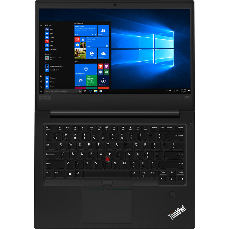 Lenovo ThinkPad E495 20NE0007US 14" Notebook - 1366 x 768 - AMD Ryzen 7 3700U Quad-core (4 Core) 2.30 GHz - 8 GB Total RAM - 1 TB HDD - Glossy Black