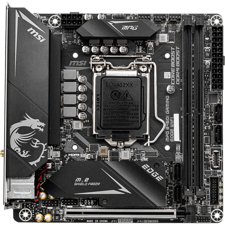 MSI MPG B460I GAMING EDGE WIFI Desktop Motherboard - Intel B460 Chipset - Socket LGA-1200 - Intel Optane Memory Ready - Mini ITX