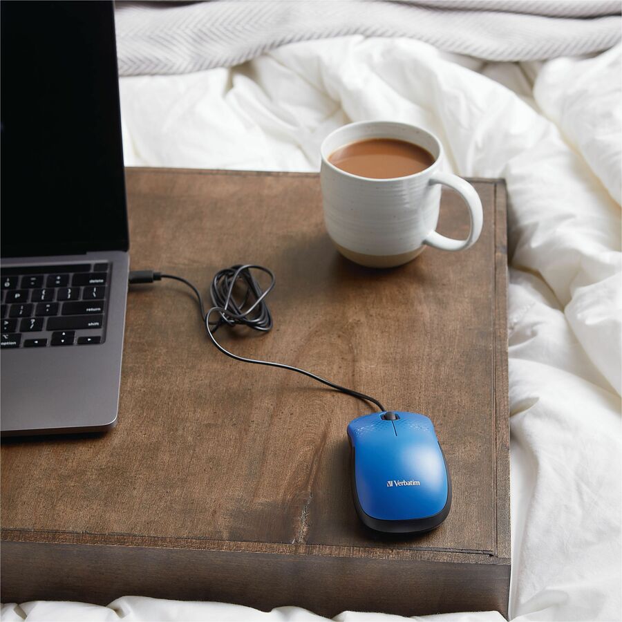 Verbatim Silent Wired Optical Mouse USB-C&trade; - Blue