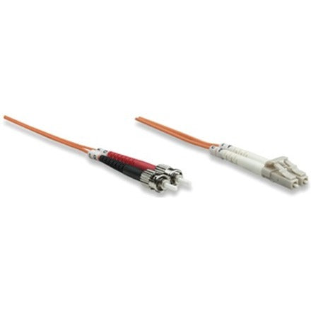 Intellinet Network Solutions Fiber Optic Patch Cable, LC/ST, OM1, 62.5/125, Multimode, Duplex, Orange, 10 ft (3 m)