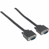 Manhattan SVGA HD15 Male to HD15 Male Monitor Cable, 6', Black