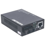 Intellinet Fast Ethernet Single Mode Media Converter, 10/100Base-Tx to 100Base-Fx (SC) Single-Mode, 20km (With 2 Pin Euro Power Adapter)