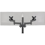 Atdec dual monitor desk mount - Black - Flat and Curved up to 32in - VESA 75x75, 100x100