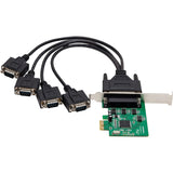 SYBA Multimedia 4 Port DB9 Serial PCI-e x1 Card